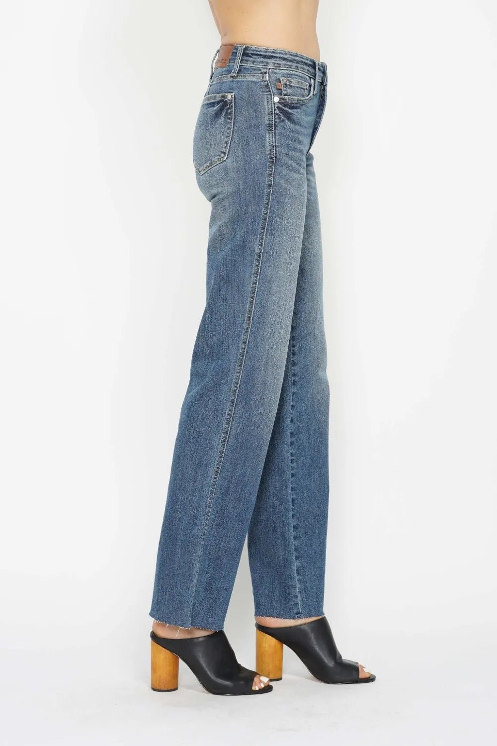 Judy Blue Full Size Tummy Control Straight Jeans - Chandeliers Boutique ny