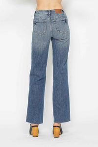 Judy Blue Full Size Tummy Control Straight Jeans - Chandeliers Boutique ny