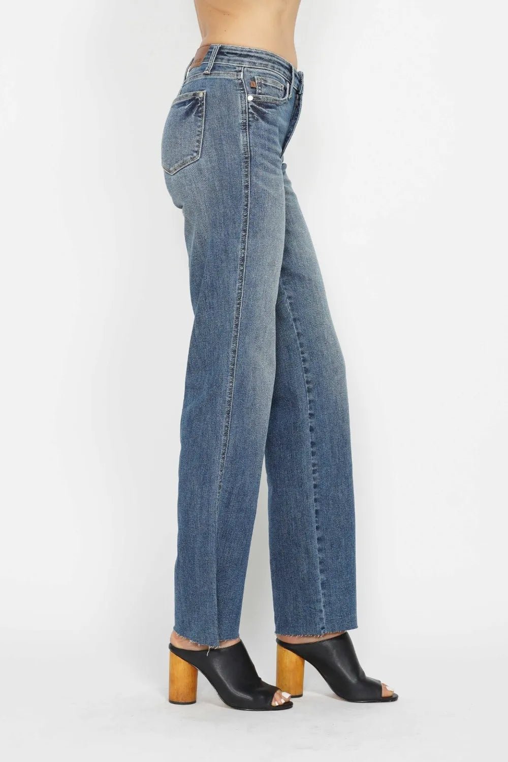 Judy Blue Full Size Tummy Control Straight Jeans - Chandeliers Boutique ny