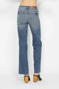 Judy Blue Full Size Tummy Control Straight Jeans - Chandeliers Boutique ny