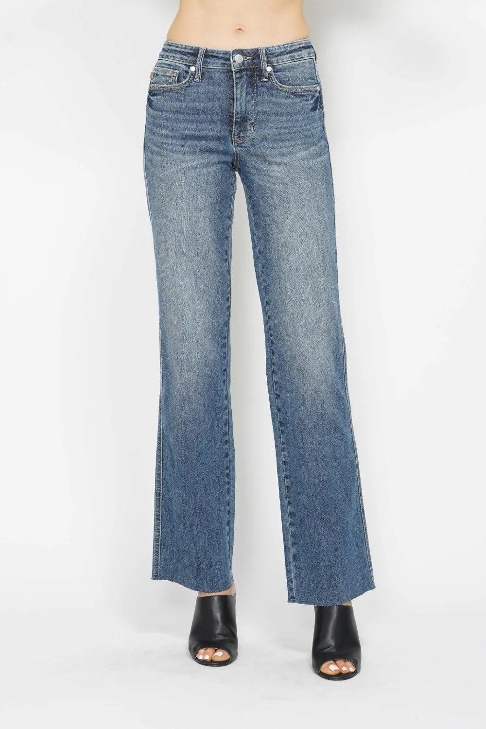 Judy Blue Full Size Tummy Control Straight Jeans - Chandeliers Boutique ny
