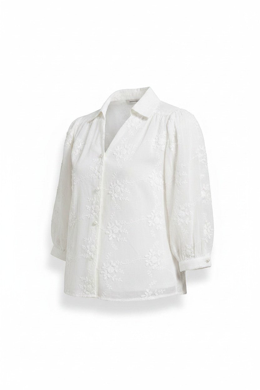 Julie Embroidered Blouse - Chandeliers Boutique ny