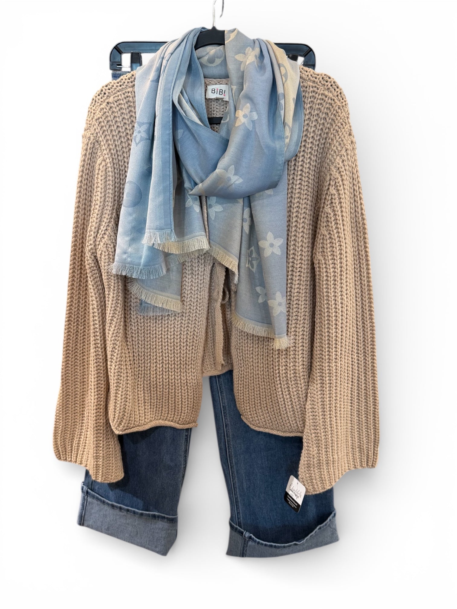 Lightweight Flower Scarf - Chandeliers Boutique ny