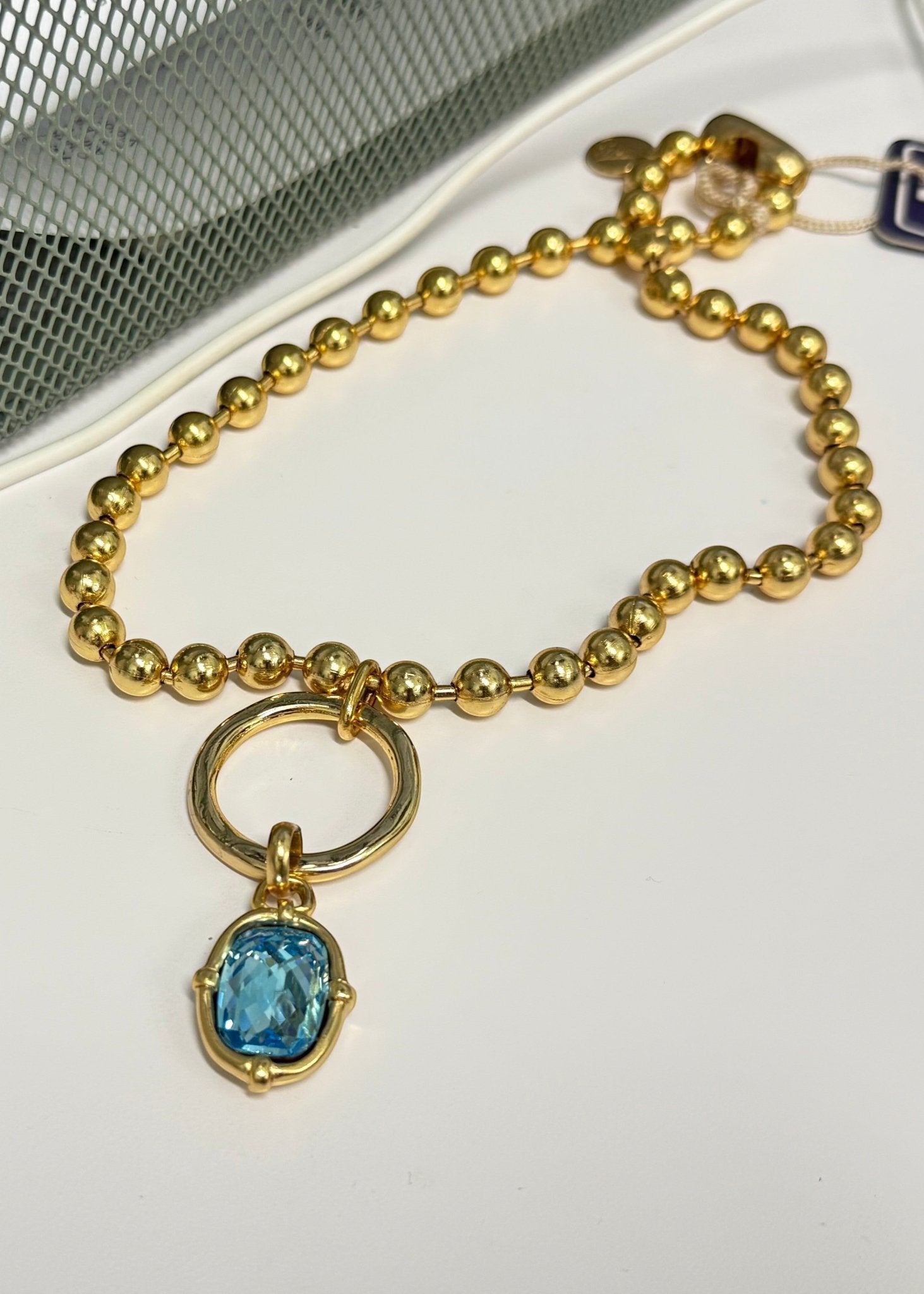 Lola 2 Heavy Beaded Necklace - Chandeliers Boutique ny