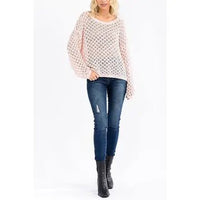 Long Sleeve V - Neck Knit Pullover Top - Chandeliers Boutique ny