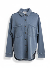 LS Button Down Top W Brass Buttons - Chandeliers Boutique ny