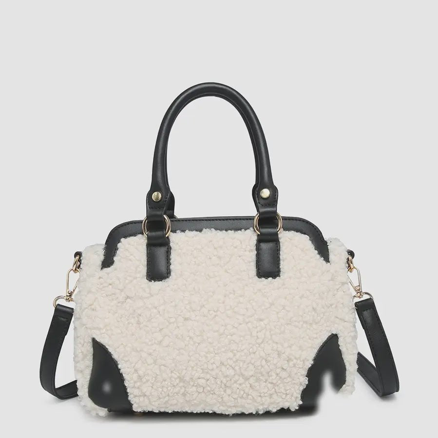 Mckay Sherpa Satchel w/ Dual Handles - Chandeliers Boutique ny