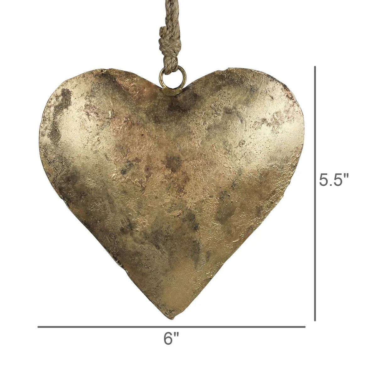 Medium Golden Antique Heart - Chandeliers Boutique ny