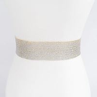 Metal Oo Buckle Stretch Straw Belt - Chandeliers Boutique ny