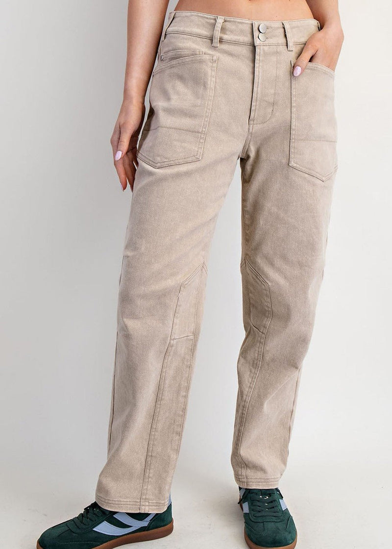Mineral Wash Slim Fit Pants - Chandeliers Boutique ny