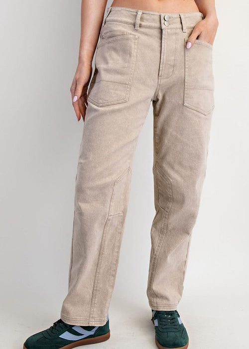Mineral Wash Slim Fit Pants - Chandeliers Boutique ny