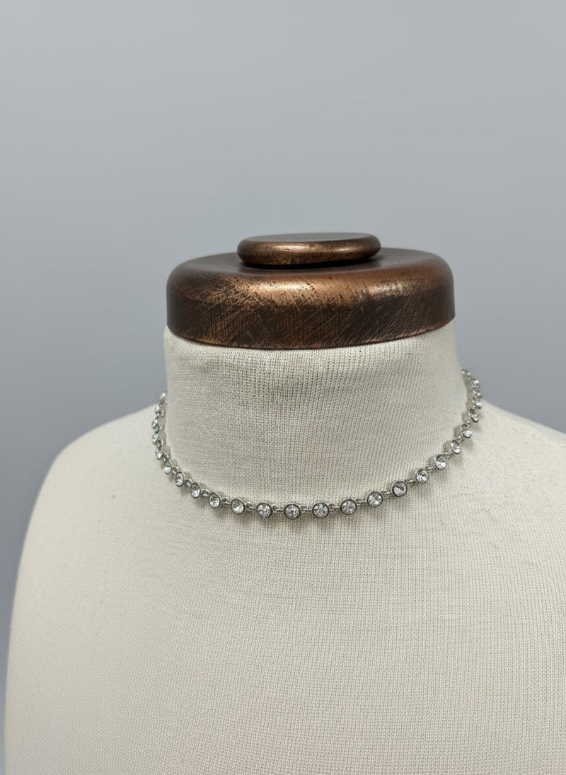 Modern Bezel Set Tennis Necklace - Chandeliers Boutique ny