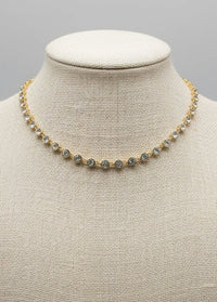 Modern Bezel Set Tennis Necklace - Chandeliers Boutique ny