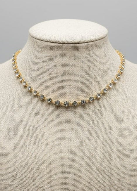 Modern Bezel Set Tennis Necklace - Chandeliers Boutique ny