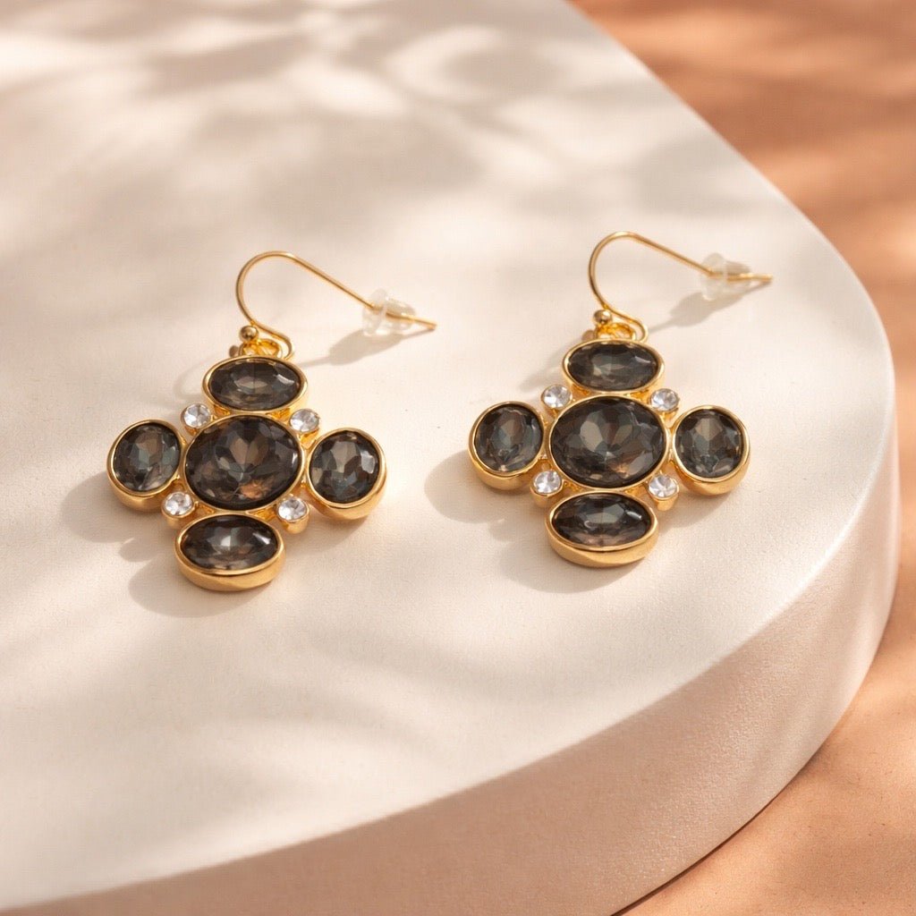 Modern Crystal Earrings - Chandeliers Boutique ny