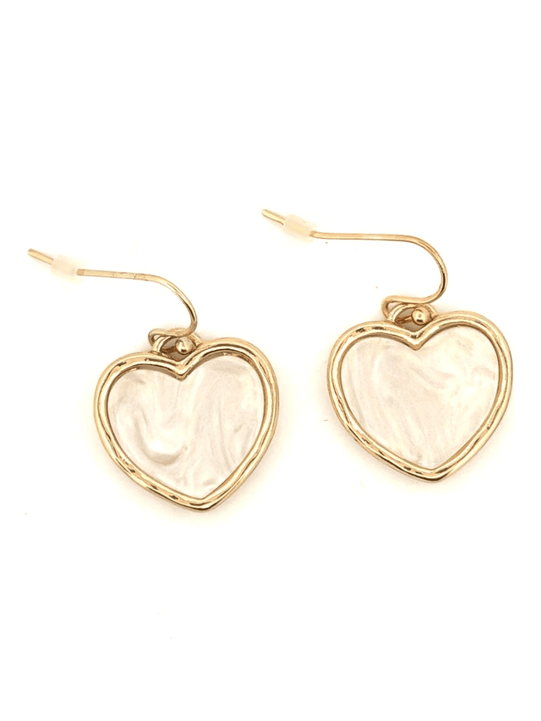 MOP Heart Earrings - Chandeliers Boutique ny