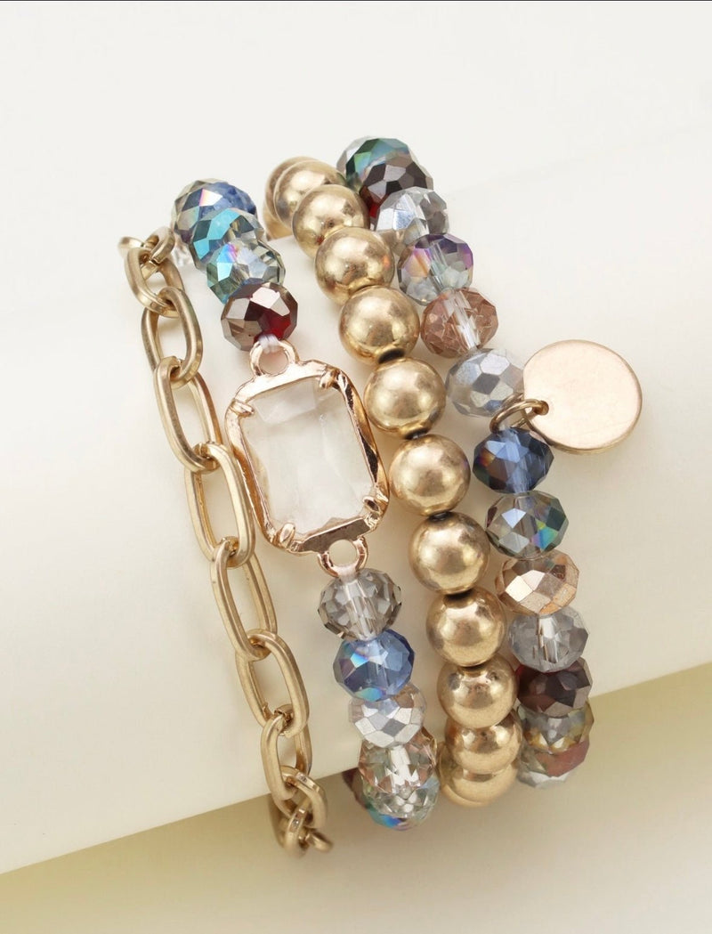 Multi Strand Beaded Bracelet - Chandeliers Boutique ny