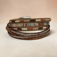 Olivia Multi Layer Leather Bracelet - Chandeliers Boutique ny