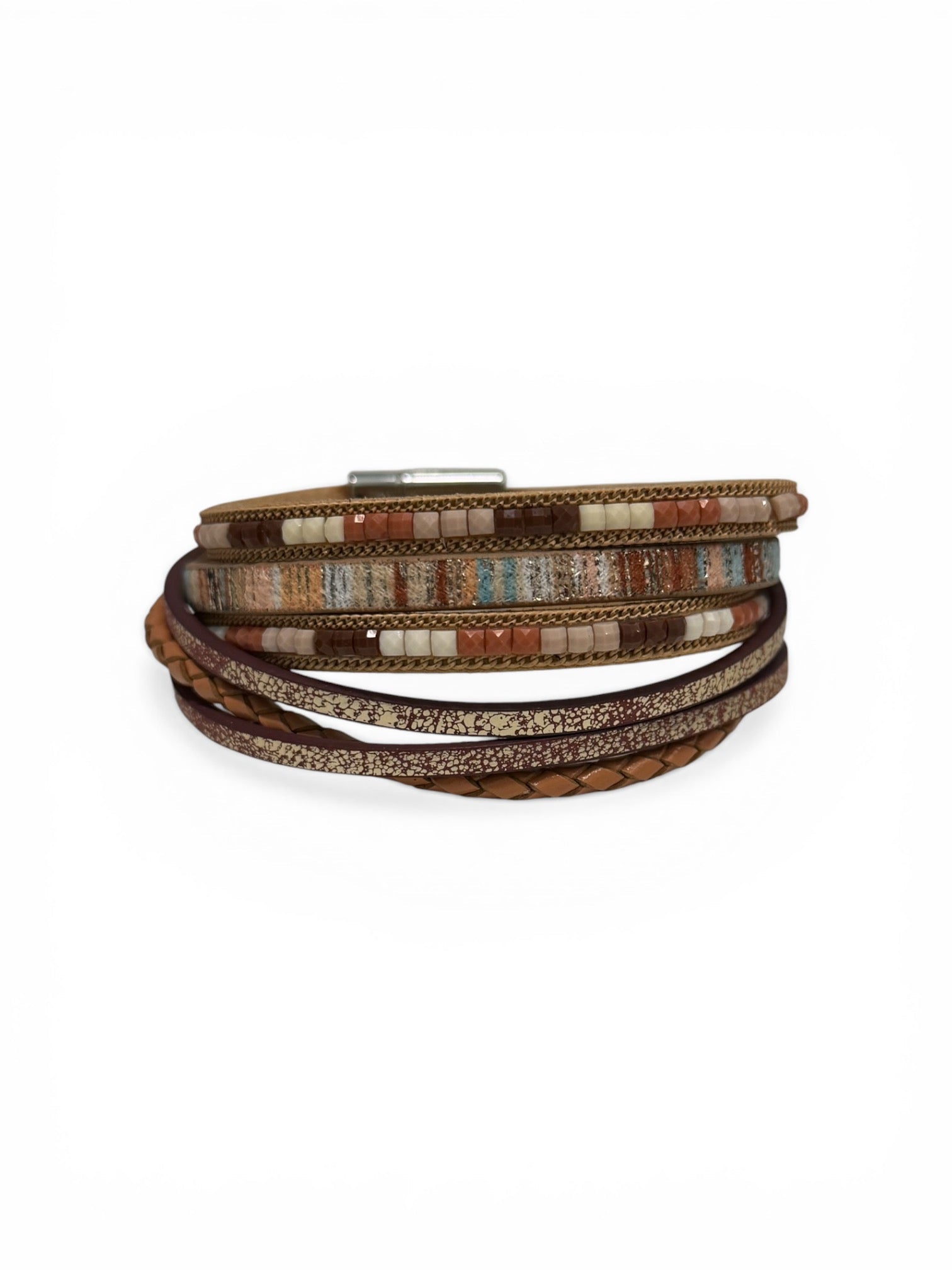 Olivia Multi Layer Leather Bracelet - Chandeliers Boutique ny