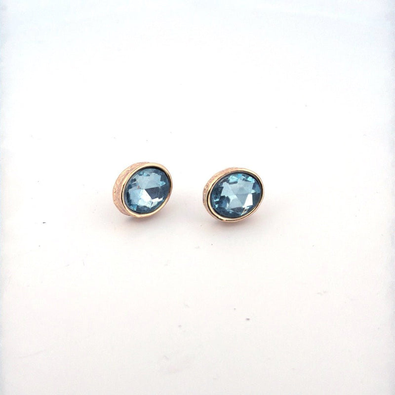 Oval Aqua Stud - Chandeliers Boutique ny