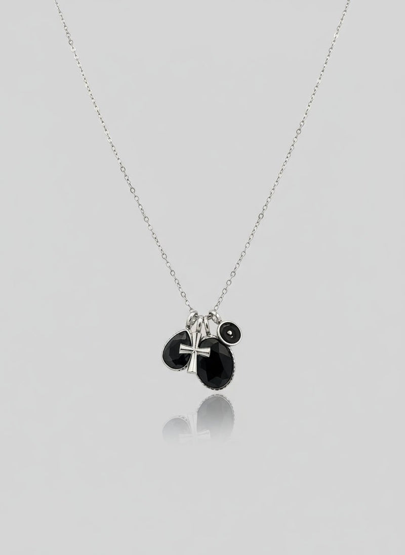 Oval Charm Necklace - Chandeliers Boutique ny