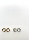 Oval Gem Stone Earring - Chandeliers Boutique ny