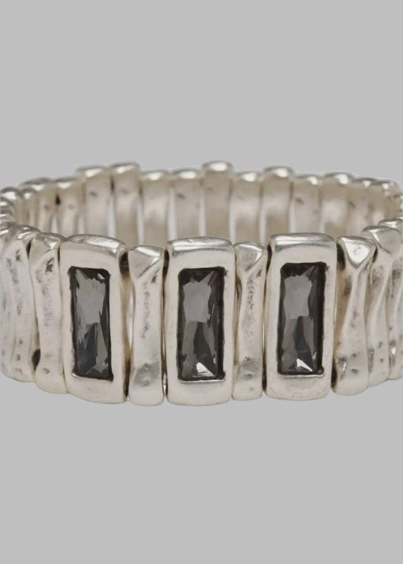 Pewter & Crystal Bracelet - Chandeliers Boutique ny