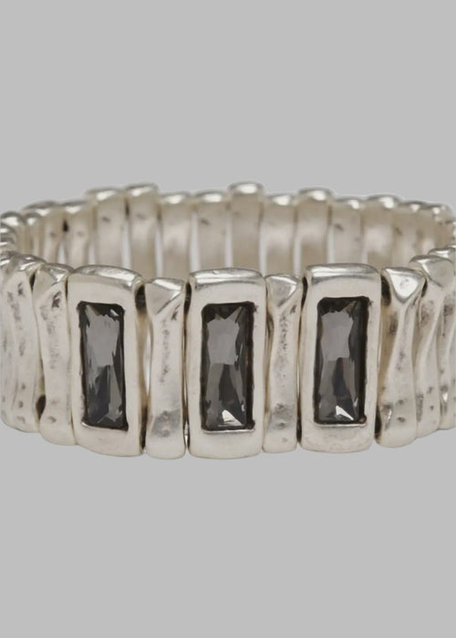 Pewter & Crystal Bracelet - Chandeliers Boutique ny