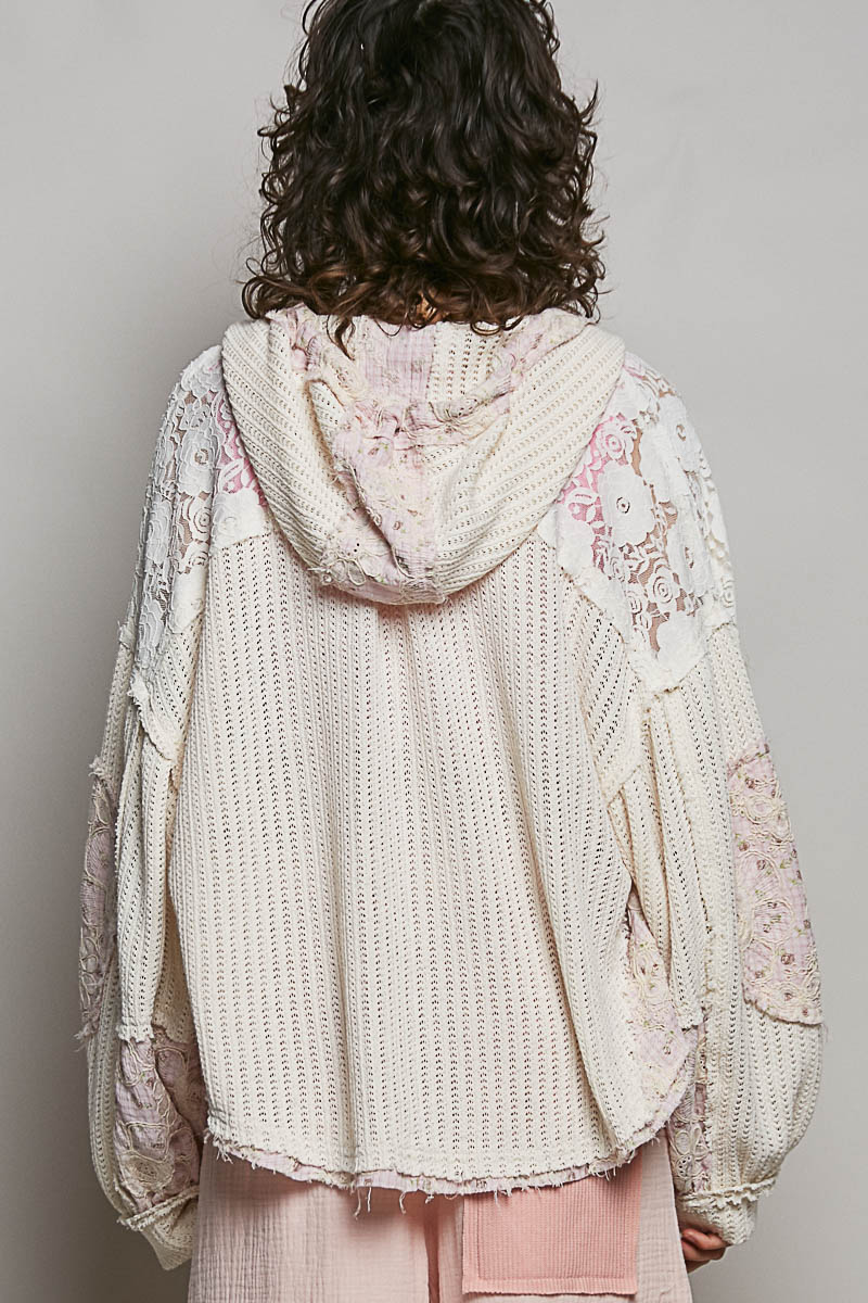 Pink Lady Lace Cardi - Chandeliers Boutique ny