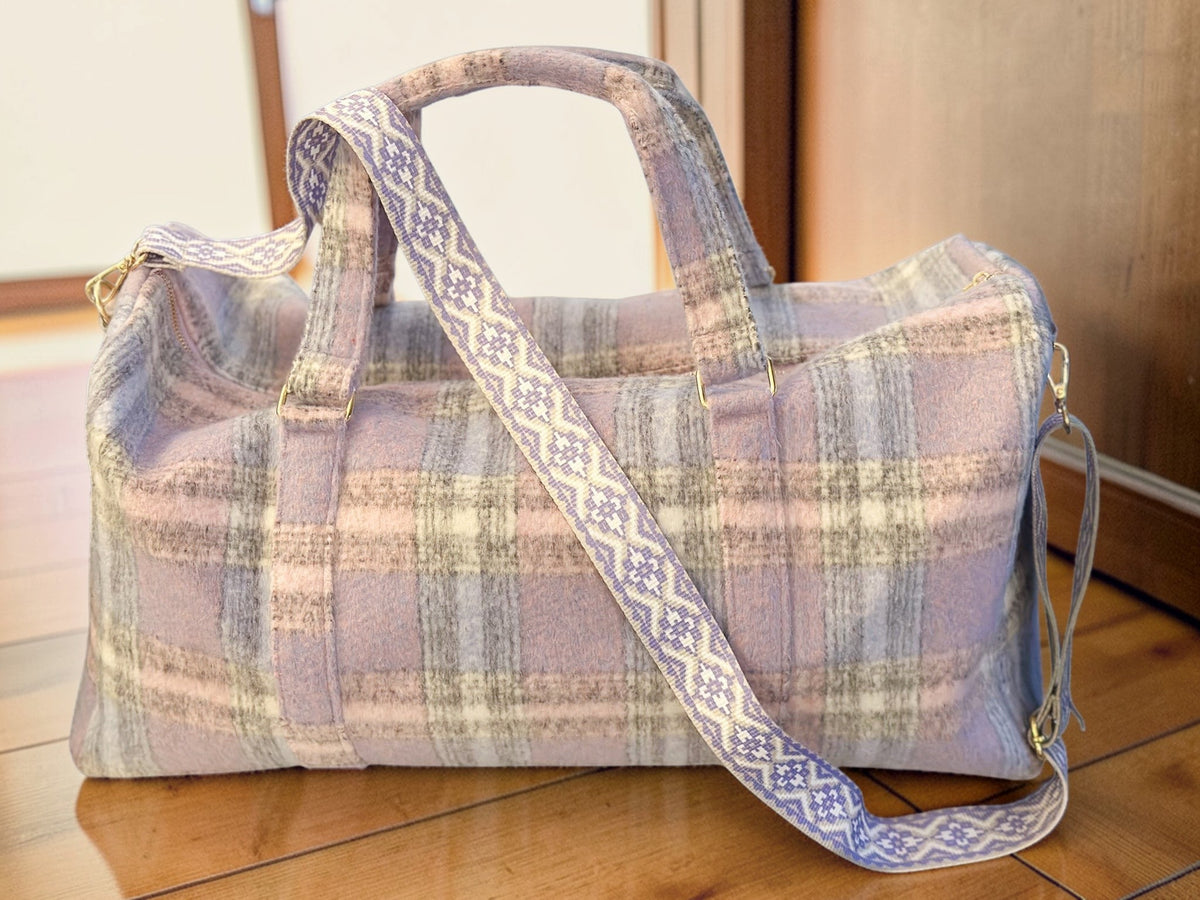 Plaid Flannel Duffle Weekender Bag - Chandeliers Boutique ny