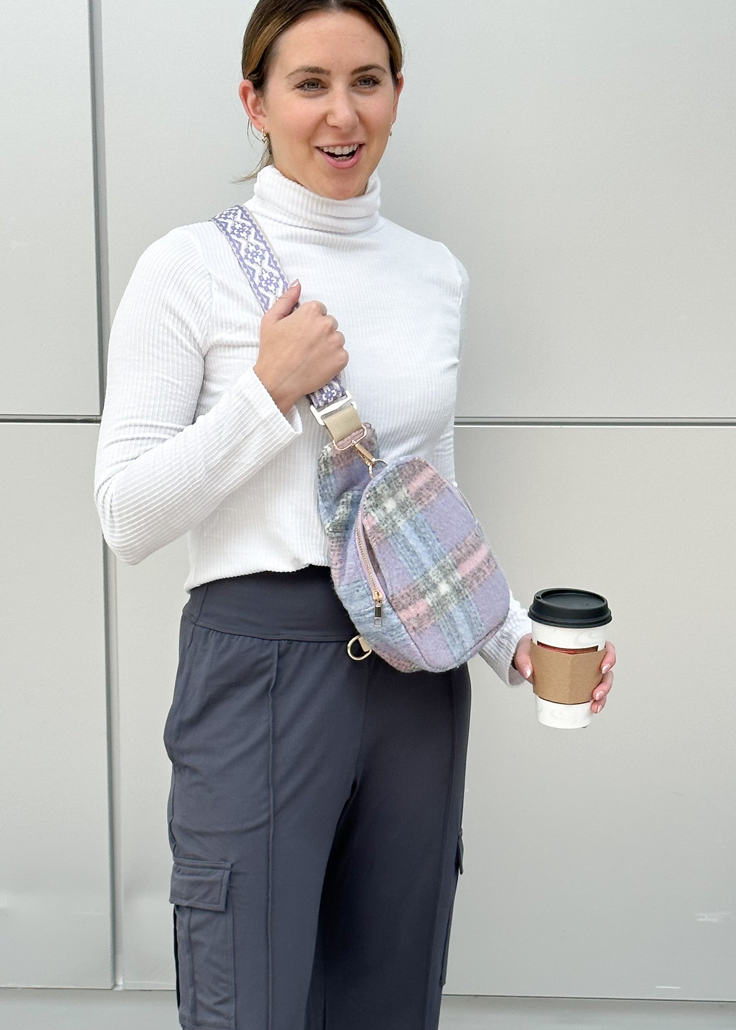 Plaid Flannel Sling Bag - Chandeliers Boutique ny