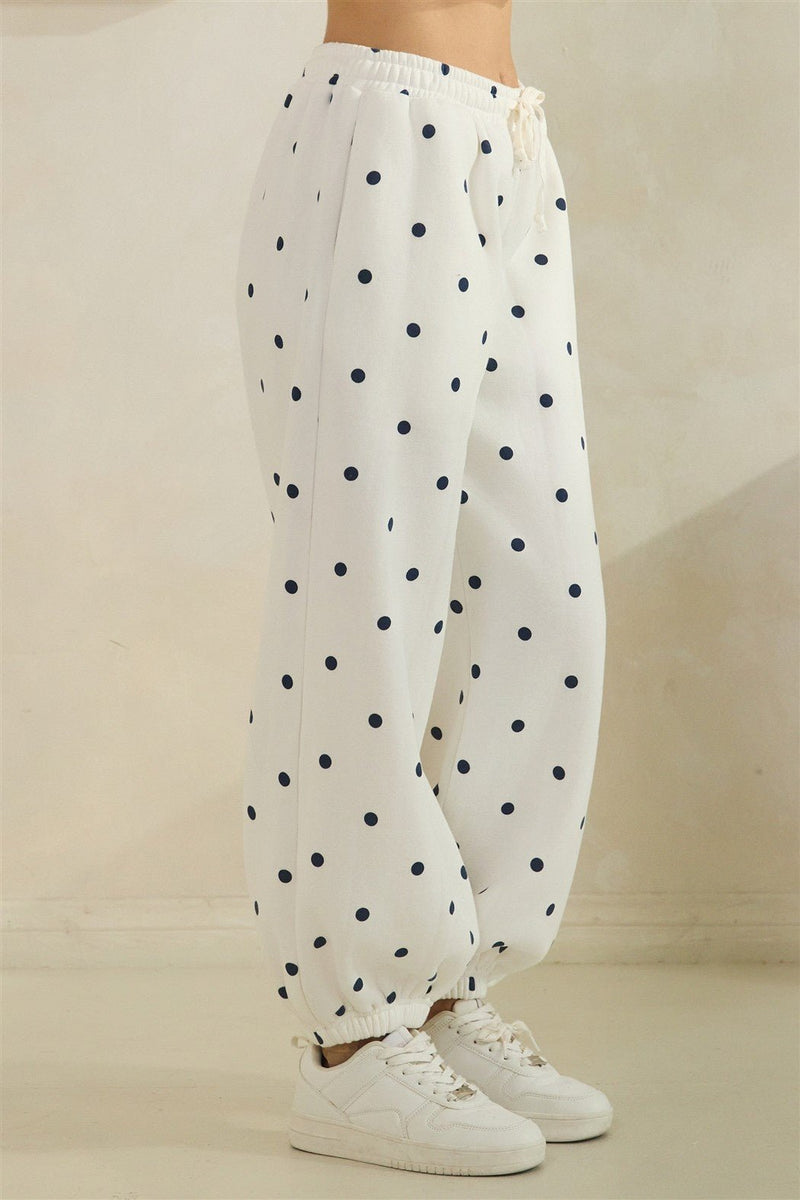 Polkadot Sweat Pants - Chandeliers Boutique ny