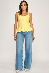 Ponte Sleeveless Fitted Top - Chandeliers Boutique ny