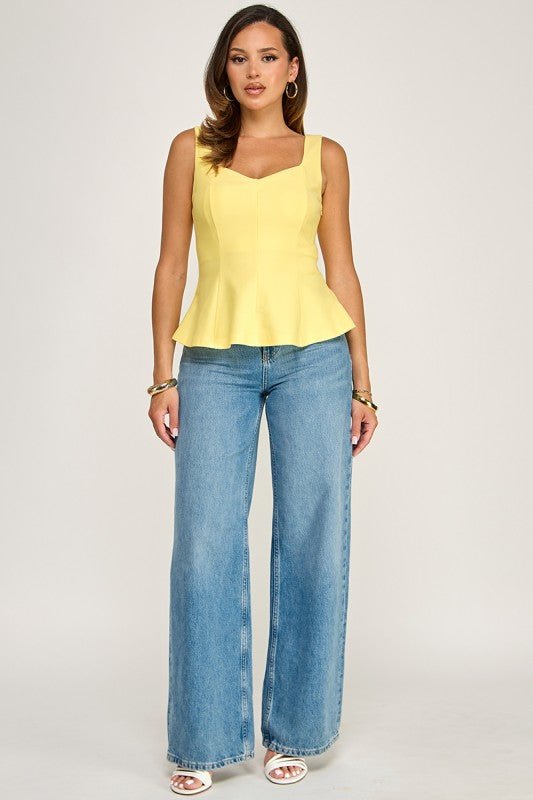 Ponte Sleeveless Fitted Top - Chandeliers Boutique ny