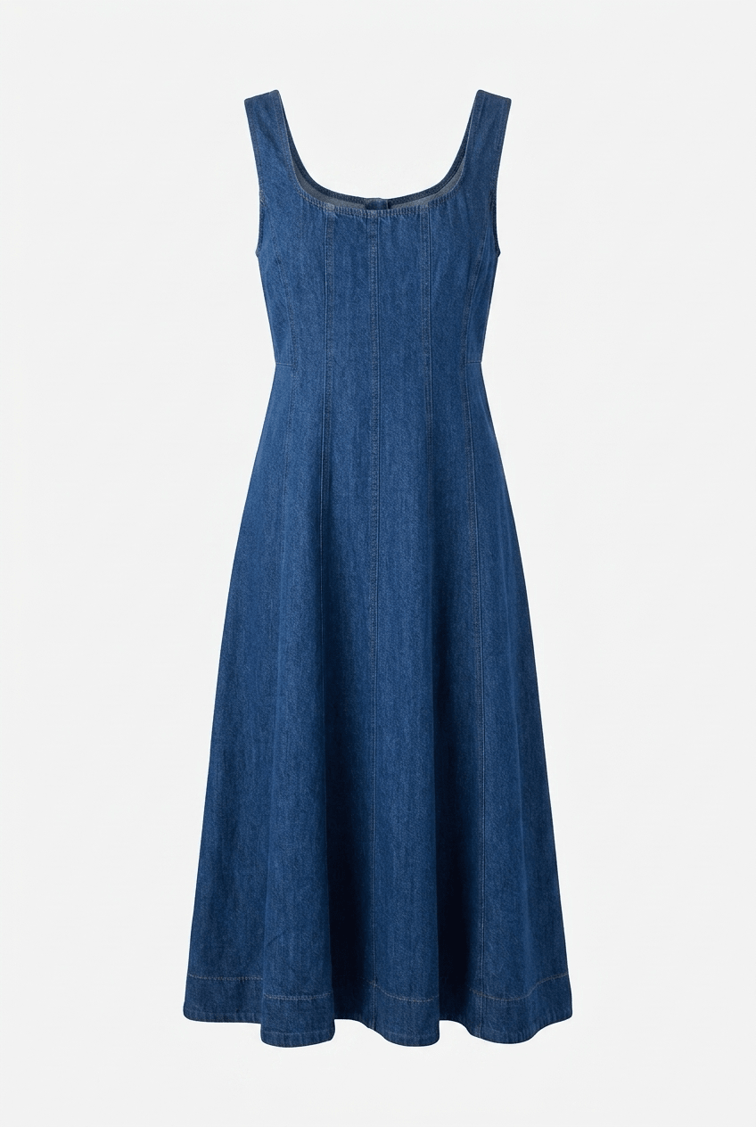 Princess Line Denim Midi - Chandeliers Boutique ny