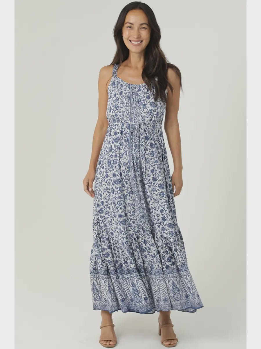 Printed Maxi Tank Dress - Chandeliers Boutique ny