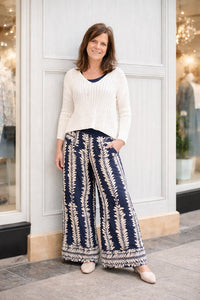 Printed Voluminous Wide Leg Pants - Chandeliers Boutique ny