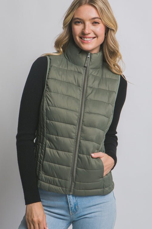 Puffer Vest W Pockets - Chandeliers Boutique ny