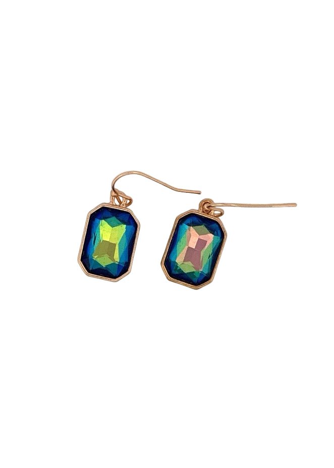 Rectangle Lagoon Earring - Chandeliers Boutique ny