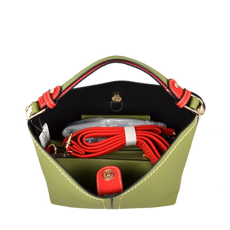 Red Bucket Bag - Chandeliers Boutique ny