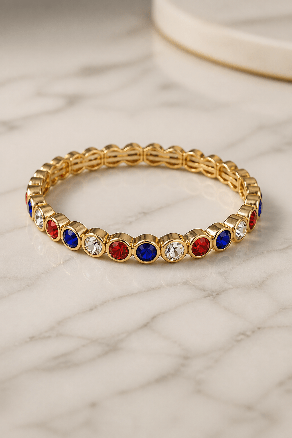 Red White and You Bracelet - Chandeliers Boutique ny