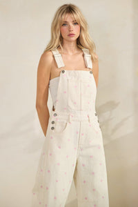 Relaxed Chic Polka Dot Overalls - Chandeliers Boutique ny