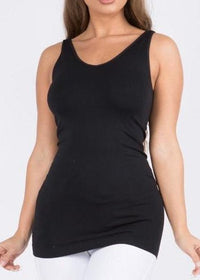 Reversible V or U Neckline Seamless Tank - Chandeliers Boutique ny