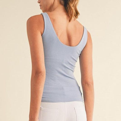 Reversible V or U Neckline Seamless Tank - Chandeliers Boutique ny