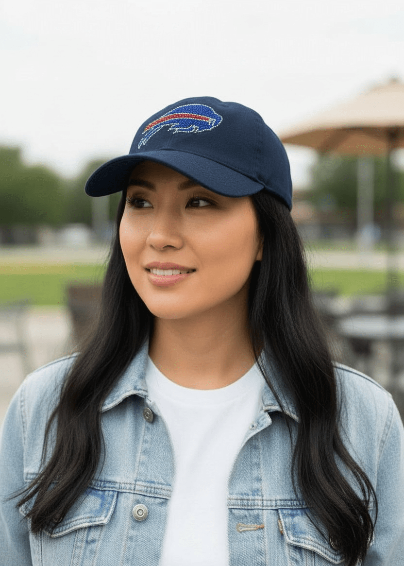 Rhinestone Bills Flannel Hat - Chandeliers Boutique ny