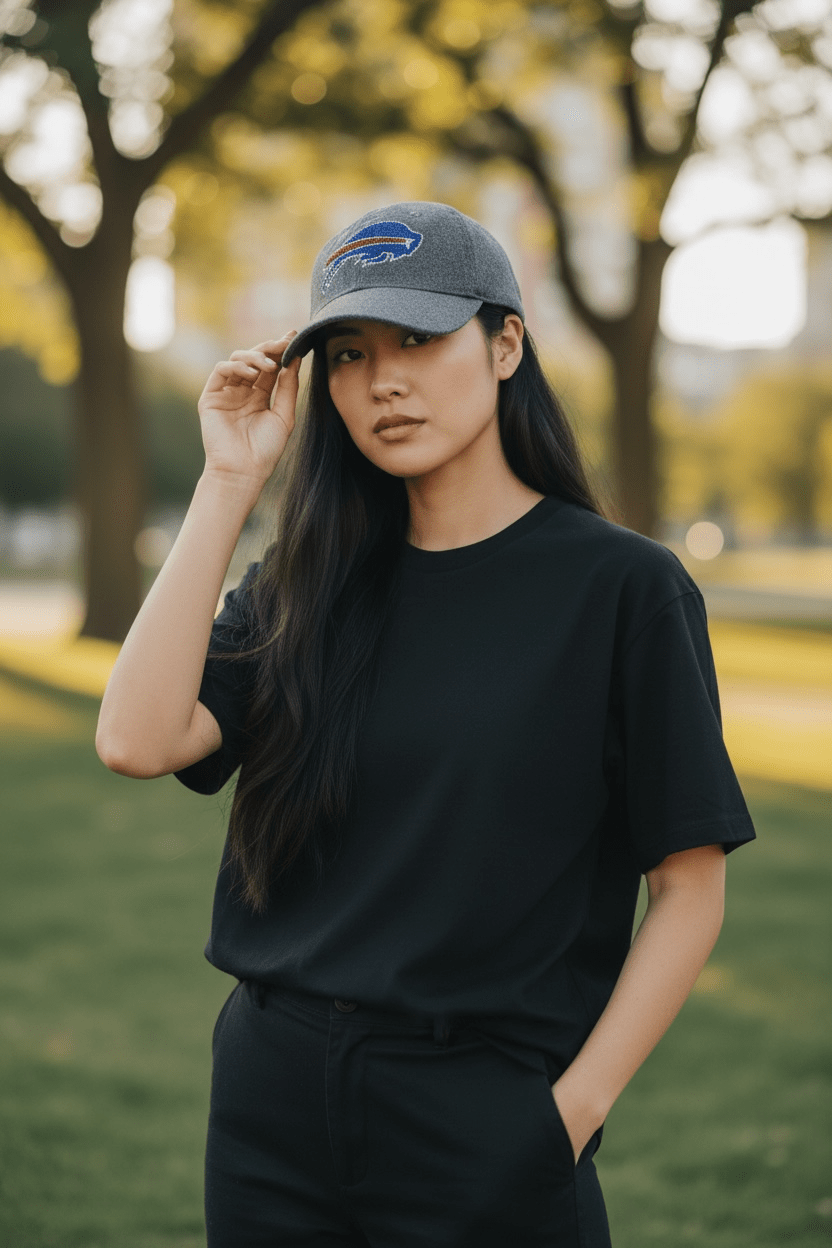 Rhinestone Bills Flannel Hat - Chandeliers Boutique ny