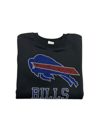 Rhinestone Buffalo Bills CN sweatshirt - Chandeliers Boutique ny