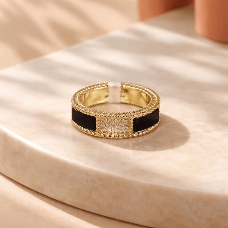 Rhinestone colorblock ring - Chandeliers Boutique ny