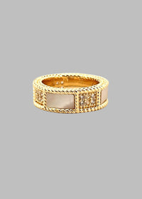Rhinestone colorblock ring - Chandeliers Boutique ny