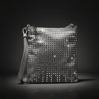 Rhinestone Covered Accessorized Shoulder Bag - Chandeliers Boutique ny